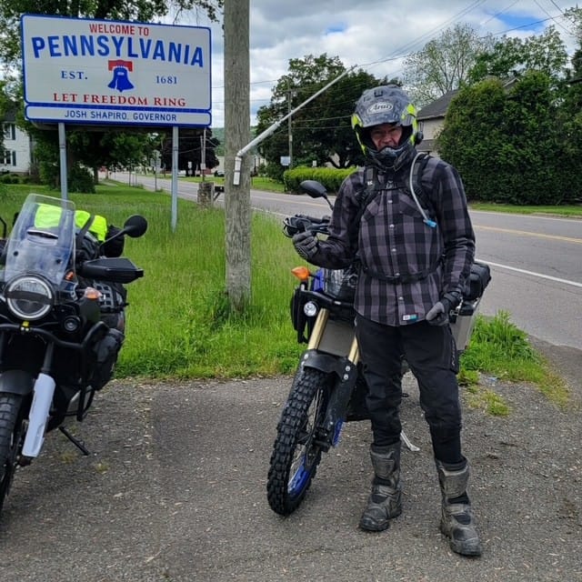 Customer photo review of Kevlar Flannel Riding Shirt – Grey + Black Plaid