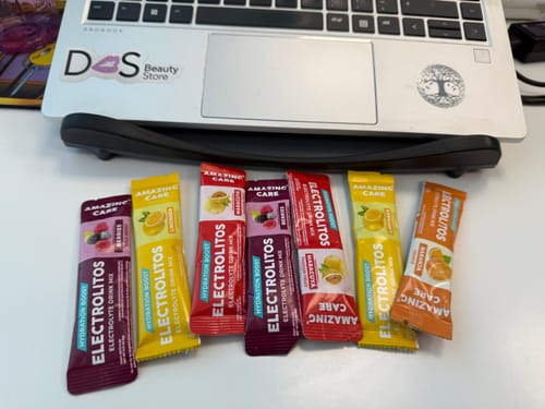 Customer photo review of Súper Pack Electrolitos Mix Sabores (120 sticks)