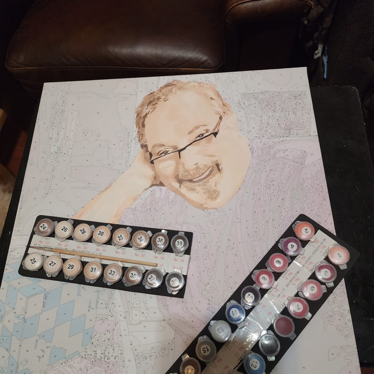 Customer photo review of Custom Paint by Numbers Kit