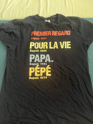 Customer photo review of Légende, mari, papa et papy  - T-Shirt personnalisable pour papa