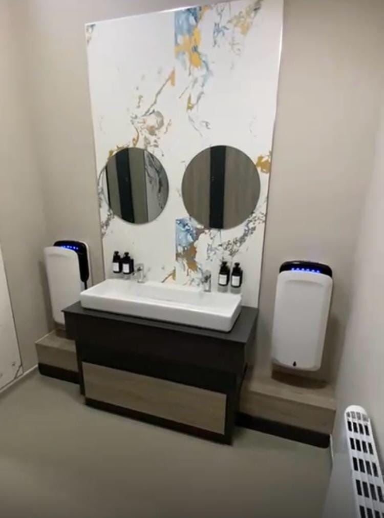 Customer photo review of 10mm Oro Blue Ultra Matt Shower Panel 1M x 2.4M