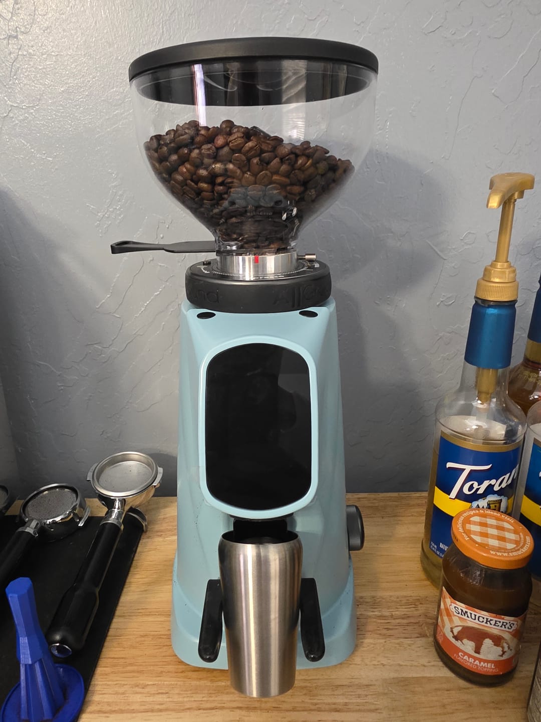 Customer photo review of AllGround Sense Home Coffee Grinder - Pastel Blue