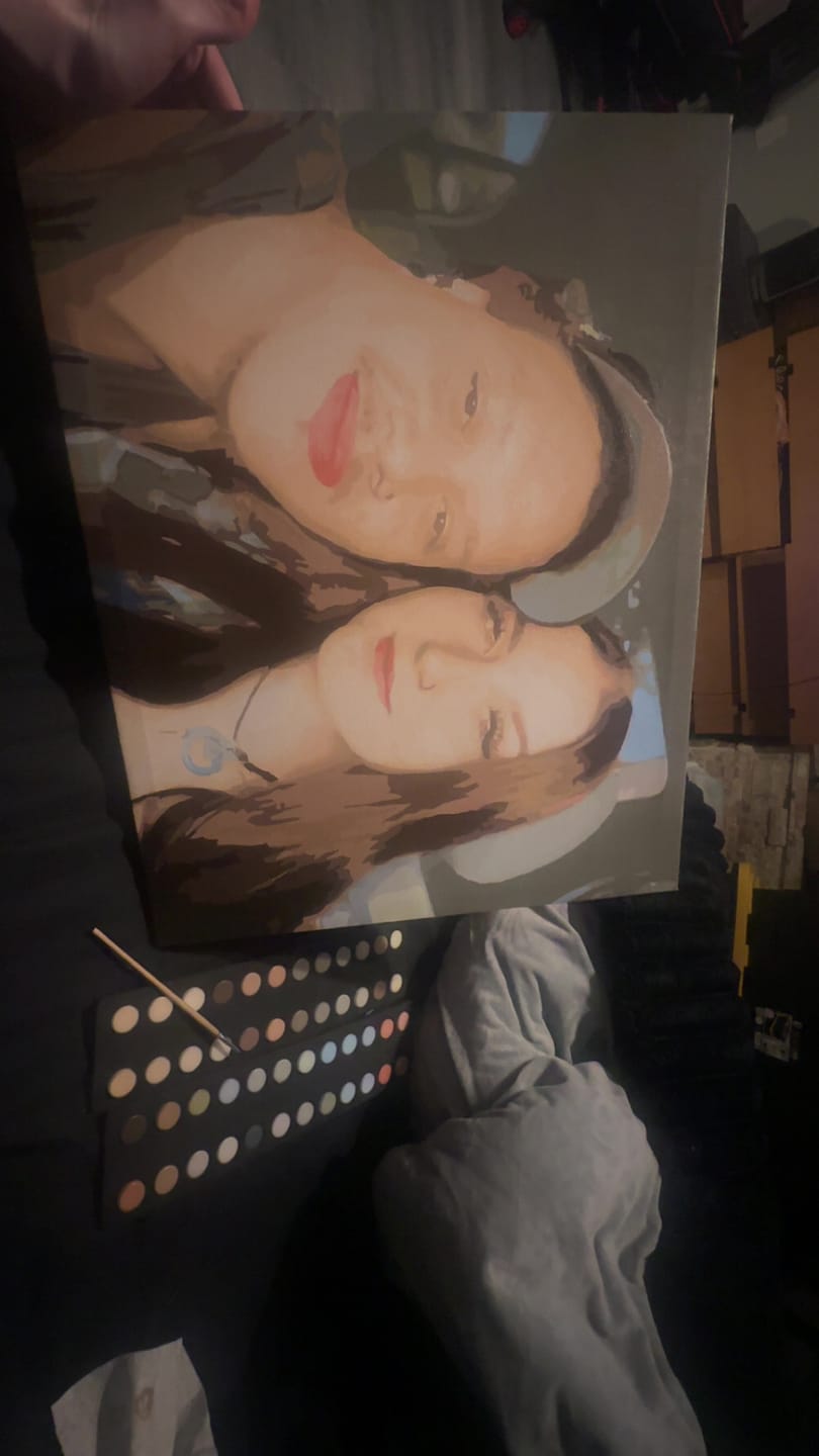 Customer photo review of Custom Paint by Numbers Kit