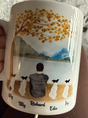 Customer photo review of Man & Dogs - Best Dog Dad Ever Personalised Mug