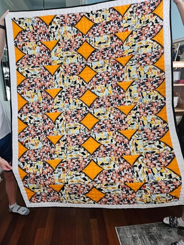 Customer photo review of Realistic Packed Cats Pattern #1 Fabric