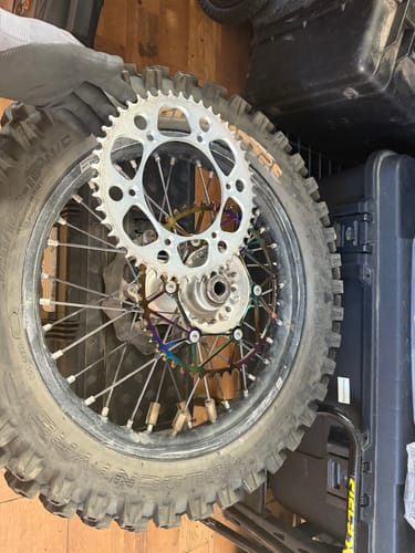 Customer photo review of Goldentyre GT333 Rear Tires - "Triple 3" G.O.A.T Offroad Tires for Enduro & Desert