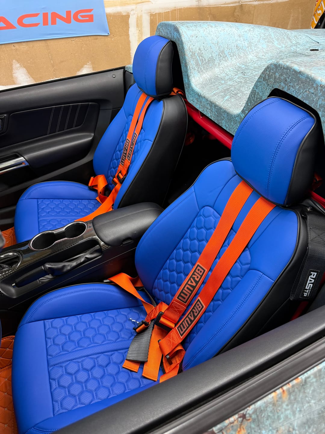 Customer photo review of 2015+ Ford Mustang Convertible Custom Seat Covers