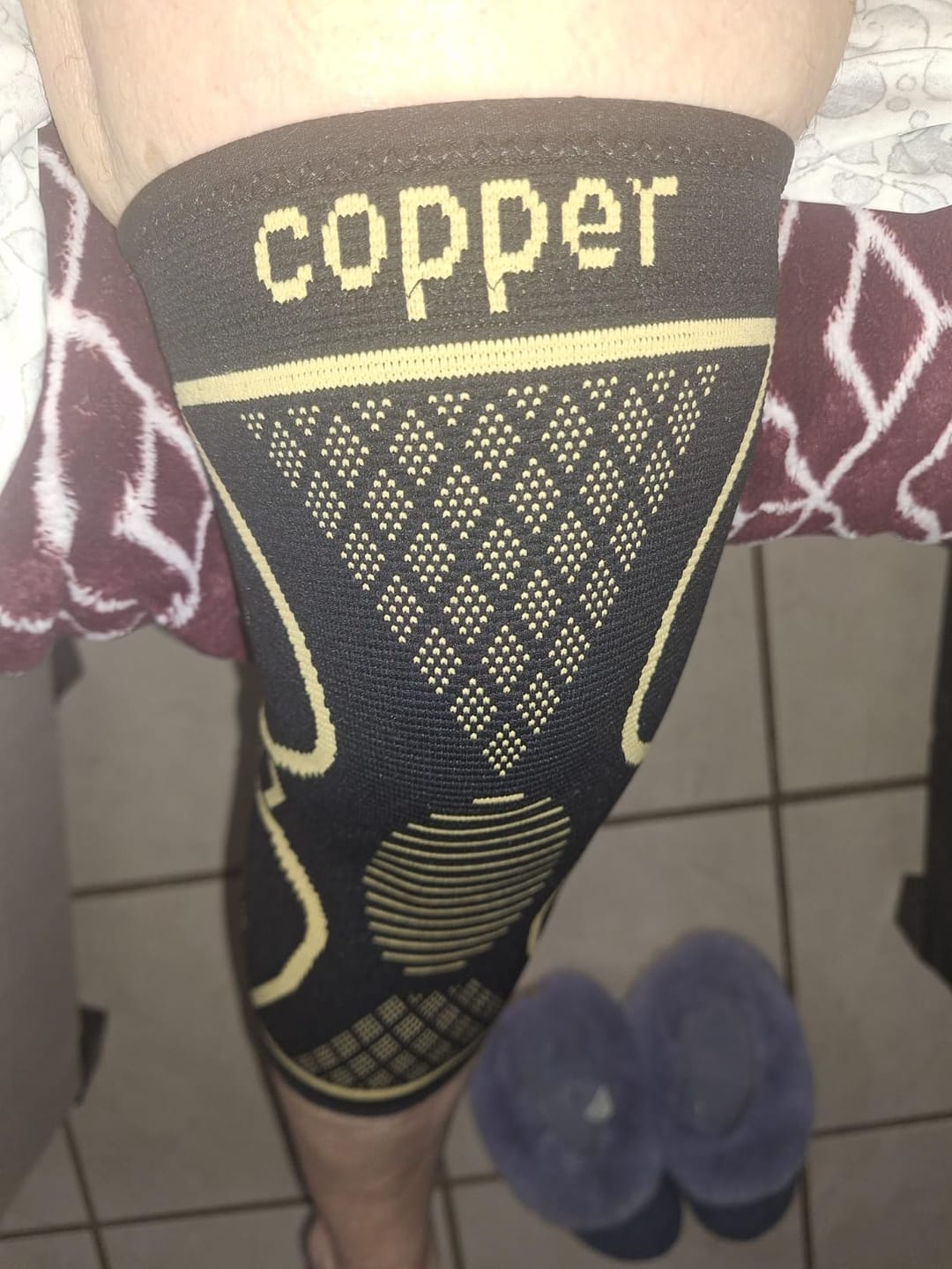 Customer photo review of WeRelieve™ Copper Knee Compression Sleeve