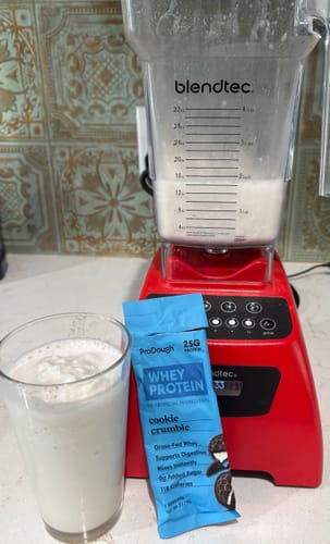 Customer photo review of Whey Protein Powder - Single Serving Sample Stick Packs