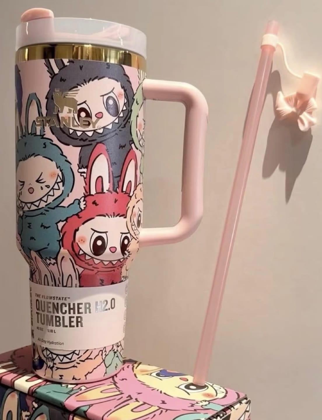 Customer photo review of Labubu Limited Edition In-Car Insulated Cup 40 OZ with Colorful Premium Gift Box