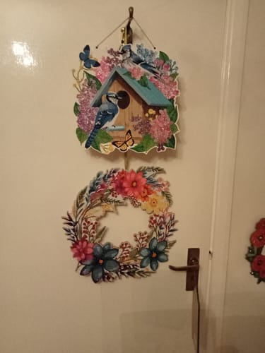 Customer photo review of Summer Crystal Art Wreath Kit