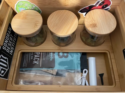 Customer photo review of DISCOVERY 2.0 Storage Stash Box with Fingerprint Lock (Natural)