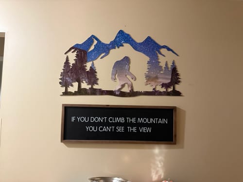 Customer photo review of Yosemite Night Bigfoot - Metal Wall Art