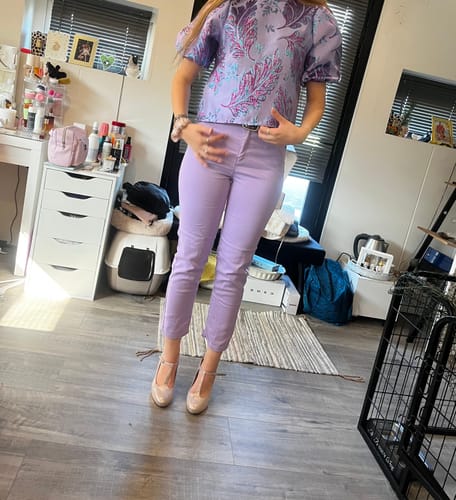 Customer photo review of Zoë Co-ord Paars Top