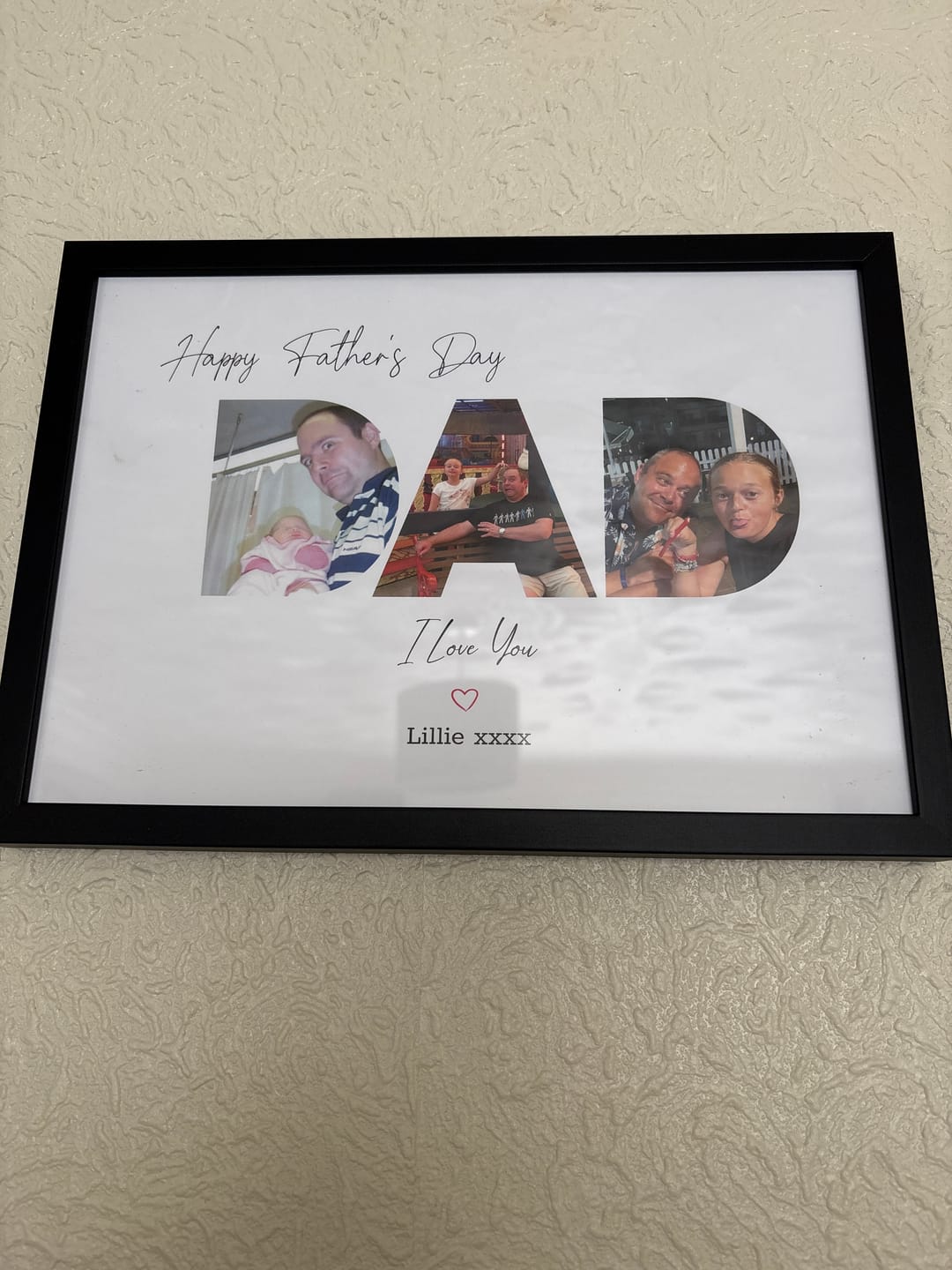 Customer photo review of Happy Dad's Day - Personalized poster