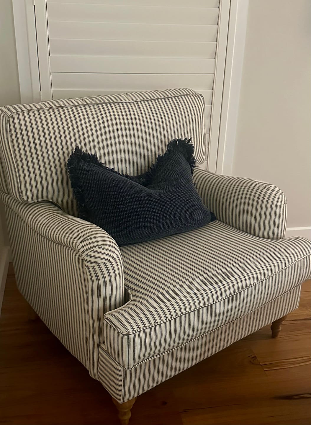 Customer photo review of Madeline Linen Armchair