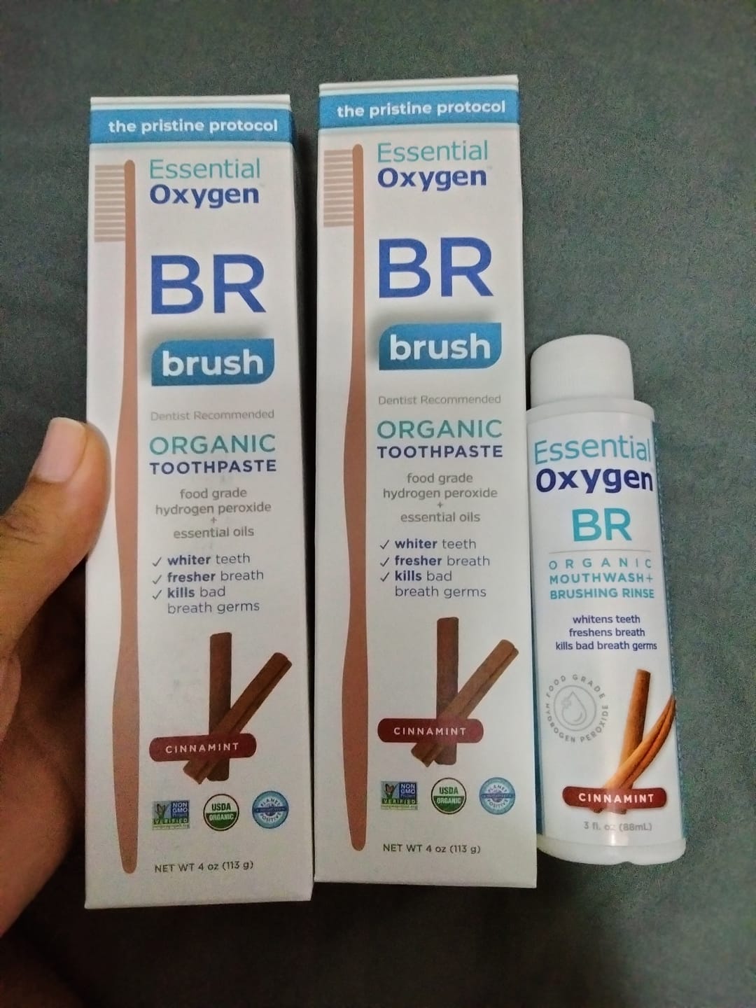 Customer photo review of Organic Low Abrasion Toothpaste | Cinnamint