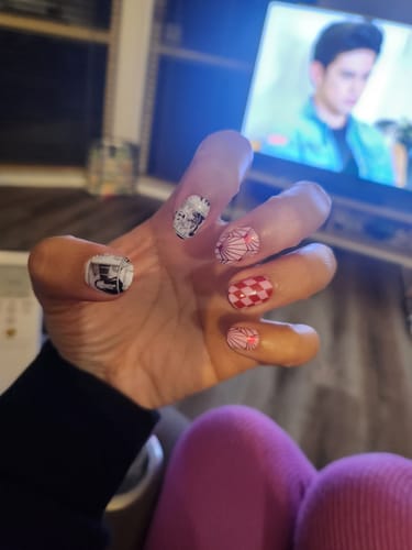Customer photo review of Nezuko | Demon Slayer Anime Nail Polish Wrap