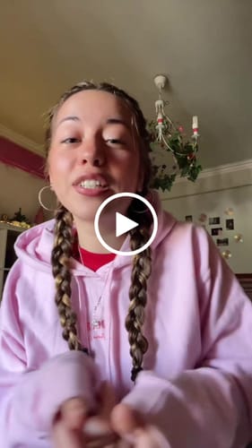Customer video review of cute hoodie