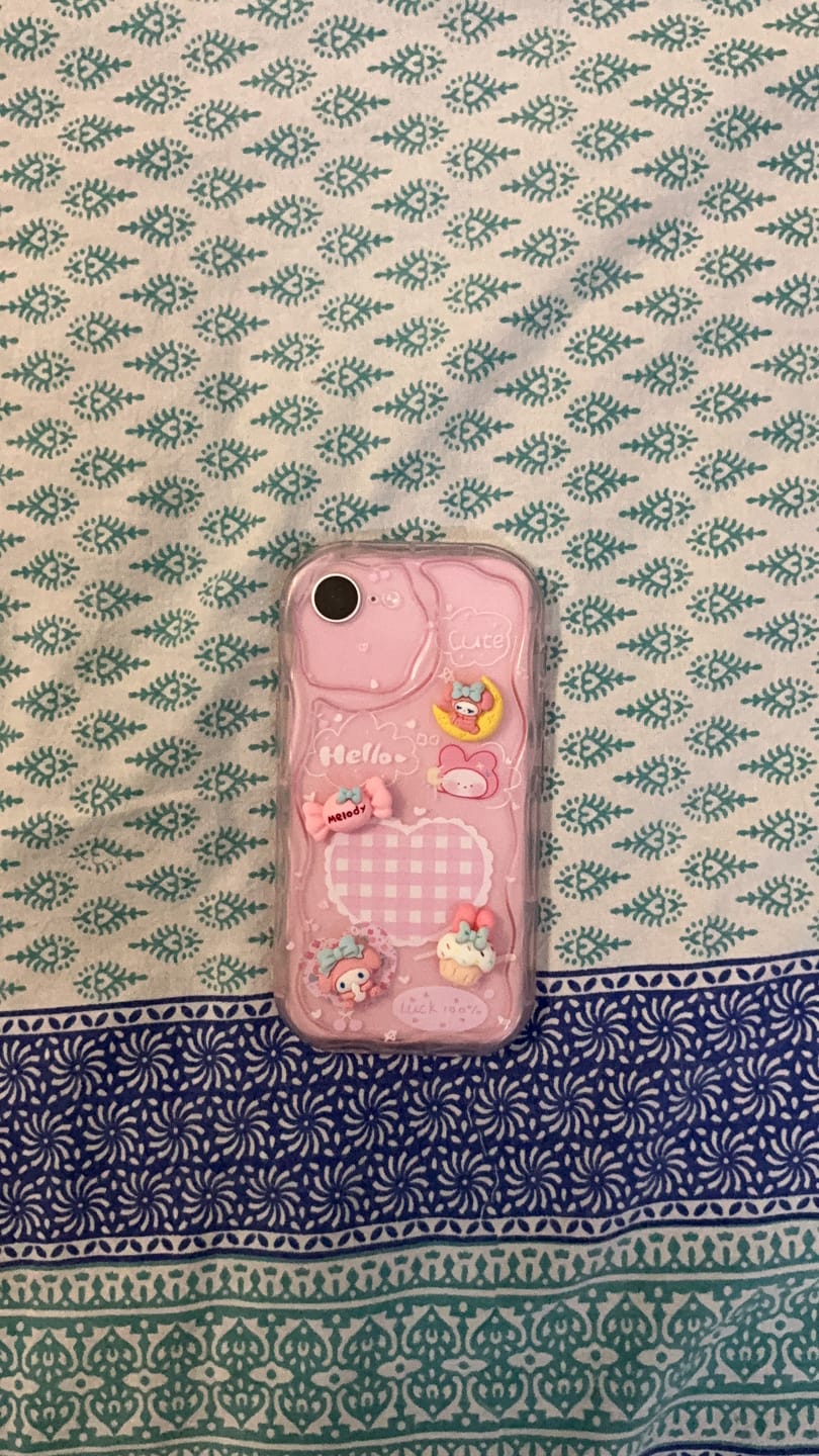Customer photo review of 3D Cute Pink Case Wave Cartoon Melody Lanyard iPhone Soft Case