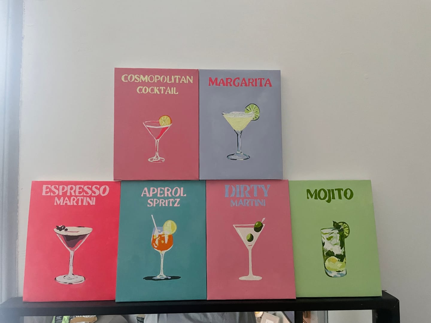 Customer photo review of 6 Mini Paintings - Elegant Cocktail Set