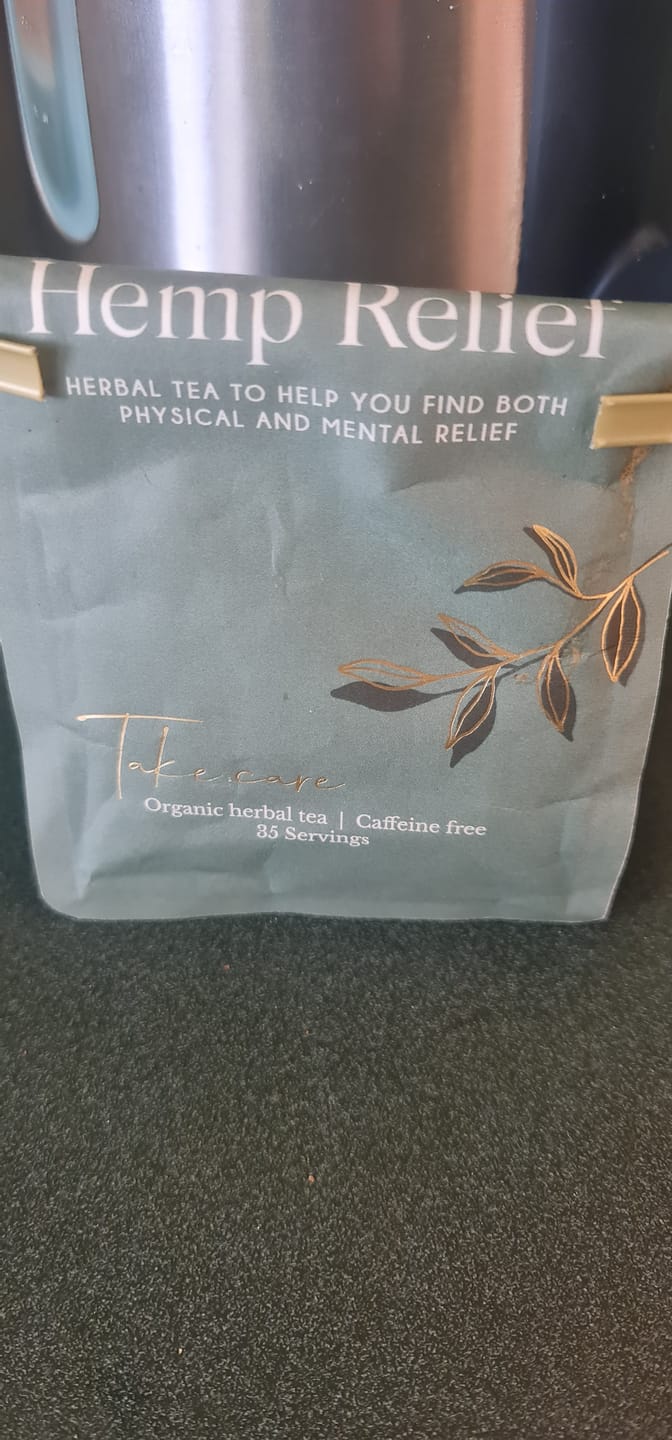 Customer photo review of Hemp Relief Tea