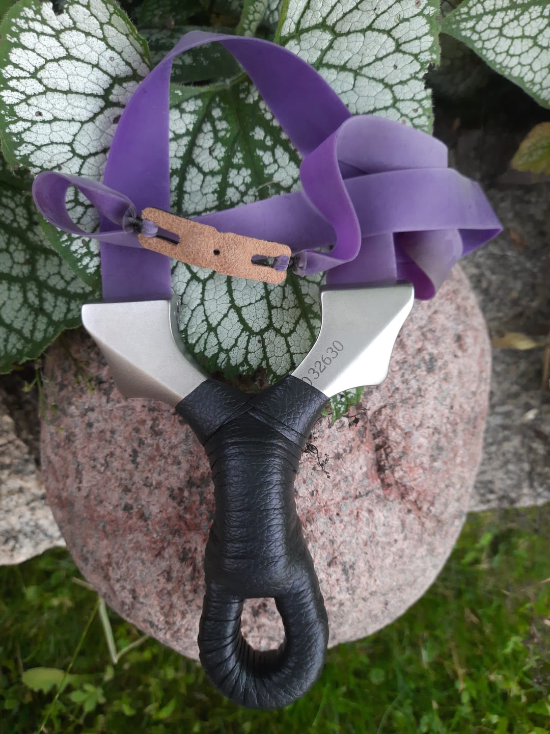 Customer photo review of Flint (Lite) - Stainless Steel Slingshot: Quick-Detach Bands