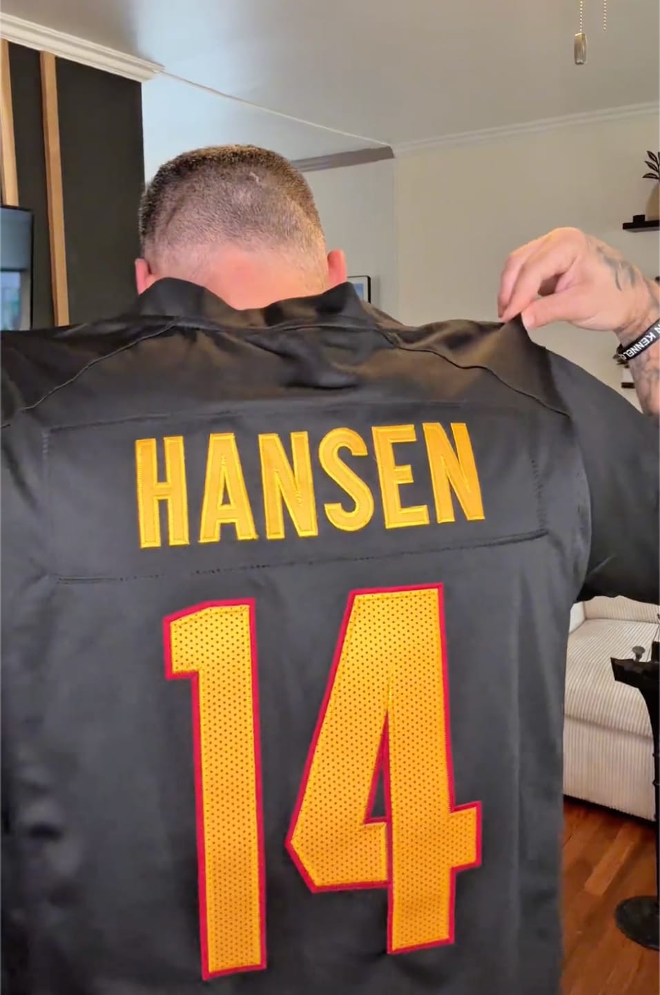 Customer photo review of Redskins Football Jersey