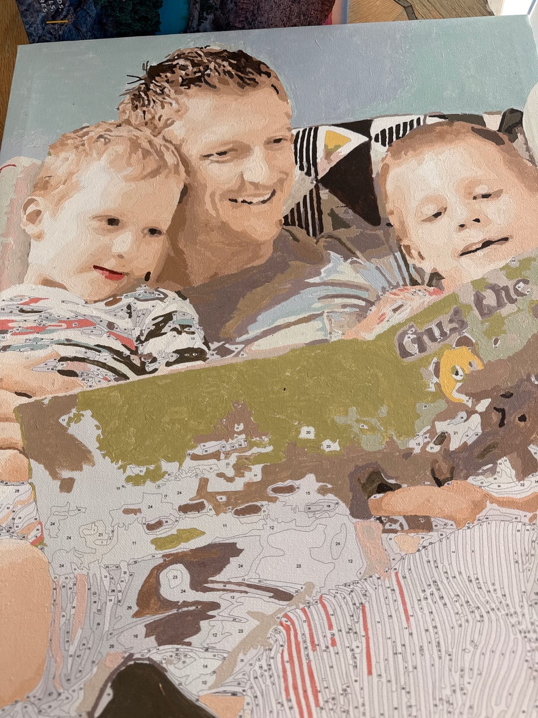 Customer photo review of Custom Paint by Numbers Kit