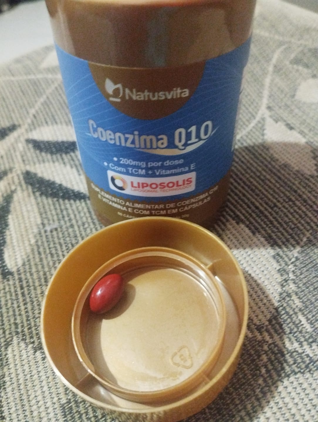 Customer photo review of Coenzima Q10 Lipossomal (200mg por porção) + TCM em cápsulas softgel