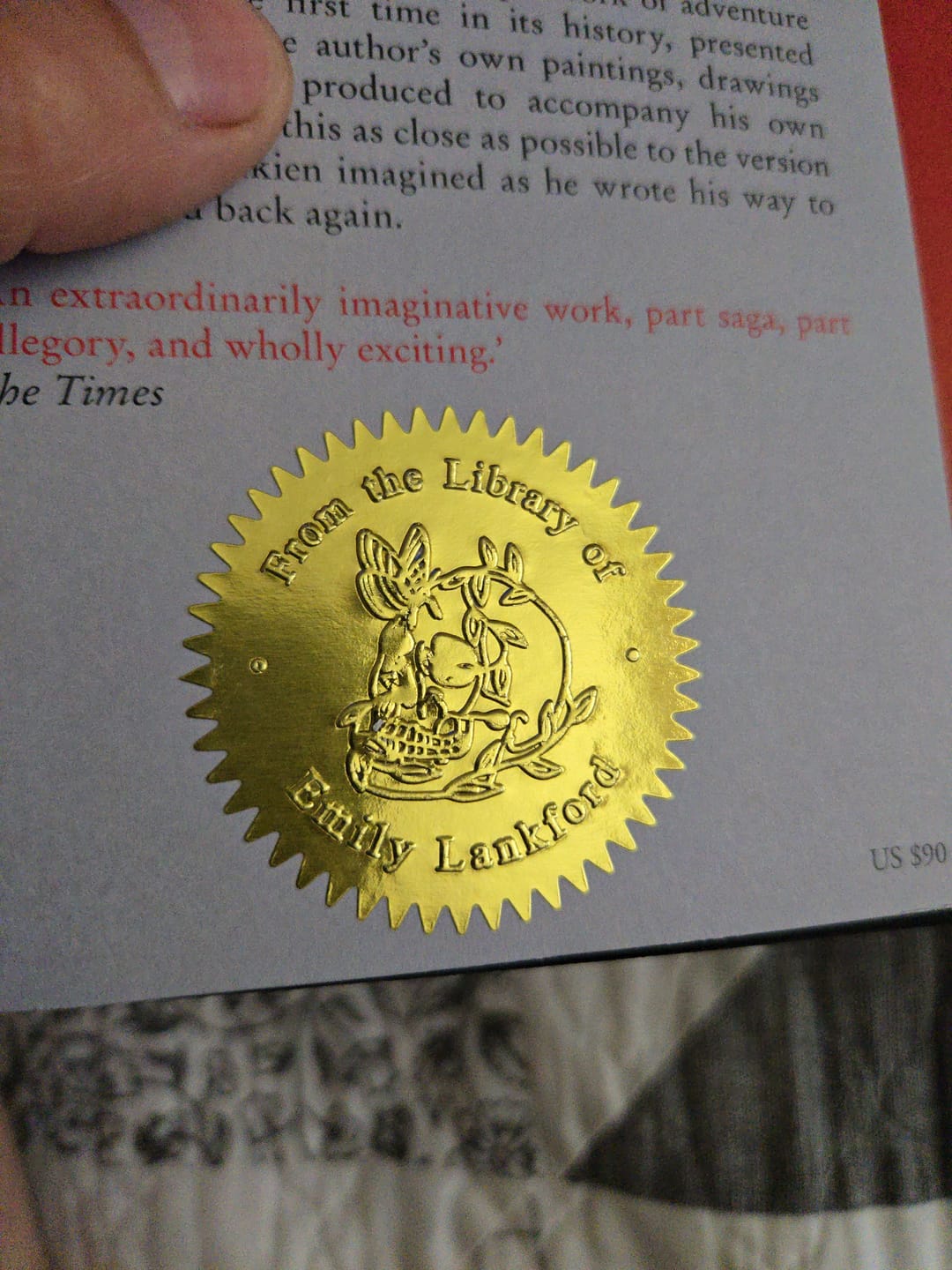 Customer photo review of Custom Book Embosser