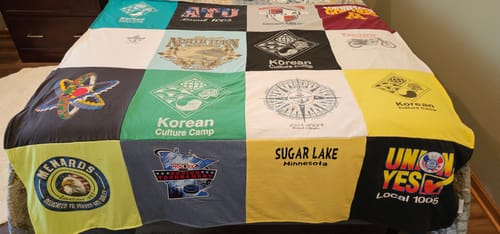 Customer photo review of Classic T-Shirt Blanket