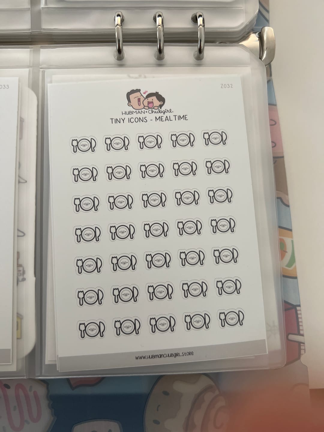 Customer photo review of Tiny Icons - Meal Time Planner Stickers