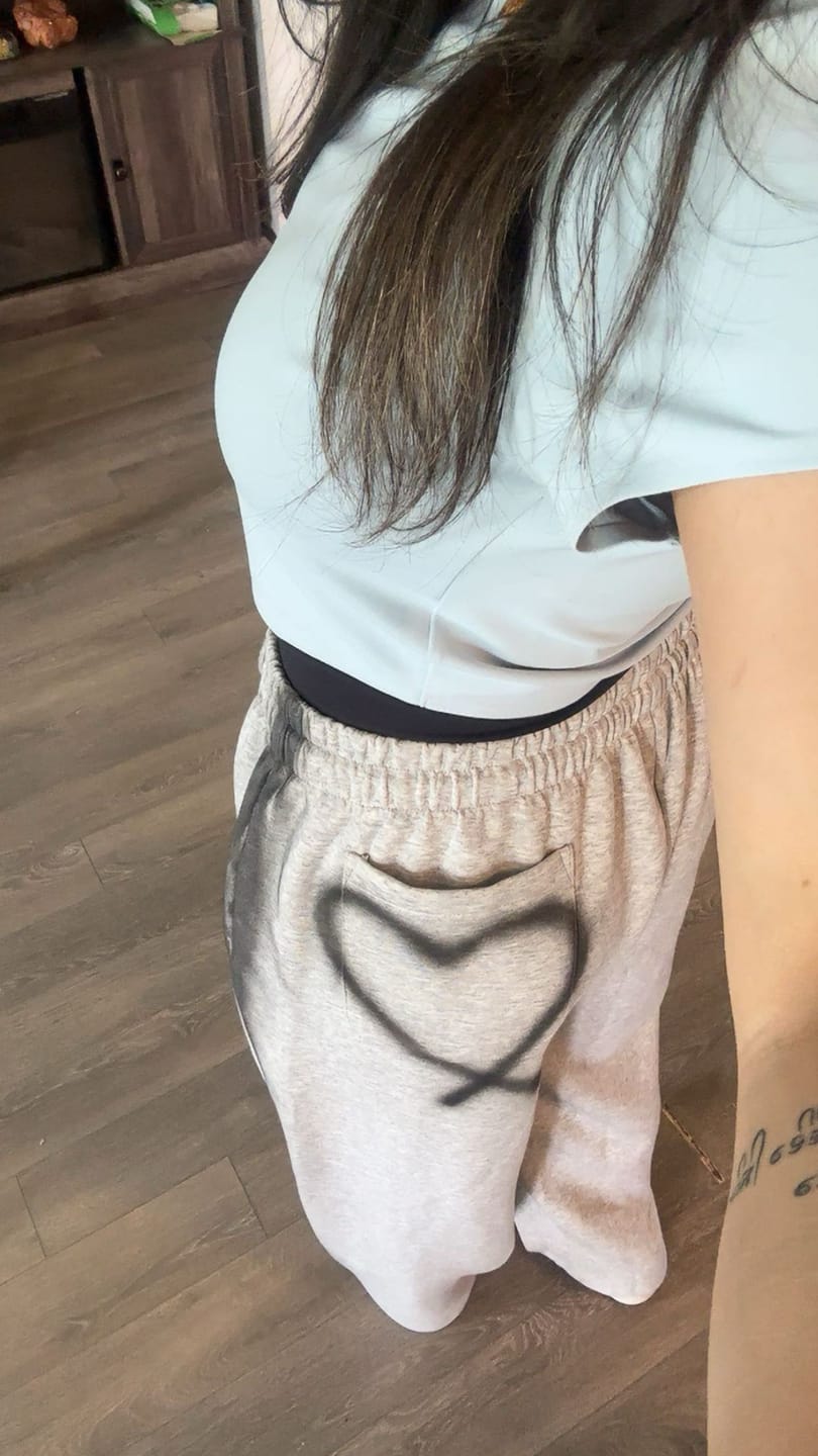 Customer photo review of Aelfric Eden Graffiti Heart Baggy Sweatpants