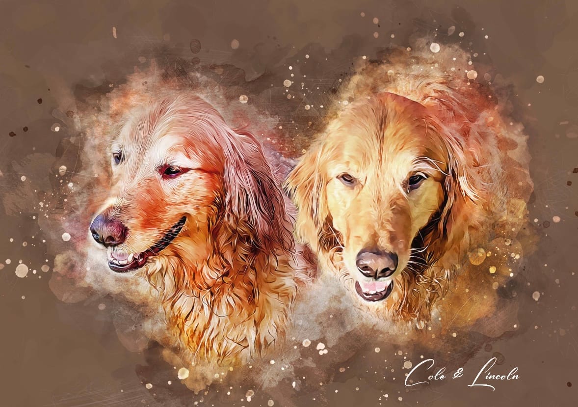 Customer photo review of Custom Watercolor Pet Portrait – Contemporary Neutral Style (CN)