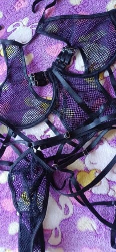 Customer photo review of Erotic Mesh Lingerie set Women Sexy Lingerie +Garter +Panties Set Sensual Lingerie Sex Suit Hot Porn Exotic Costumes