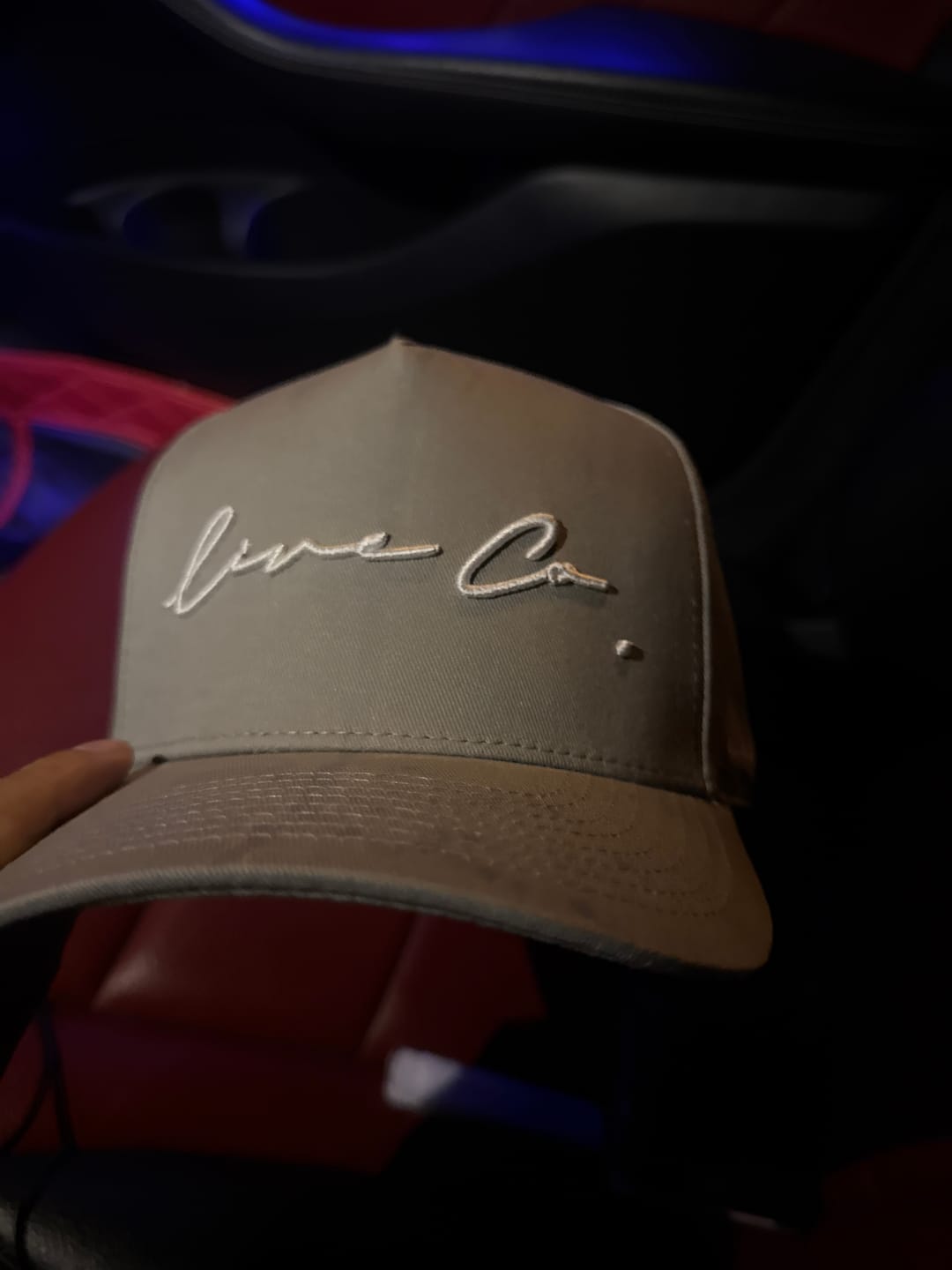 Customer photo review of Live Co. "Grey Signature Series" A-Frame Snapback