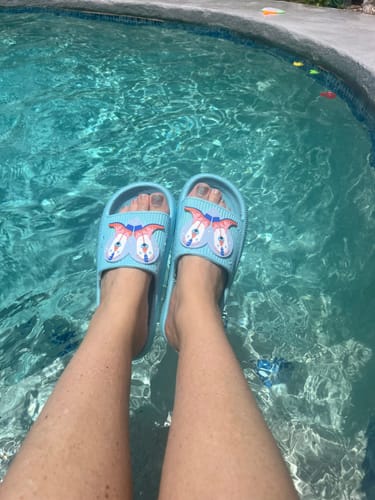 Customer photo review of Boot Heart Pool Slides