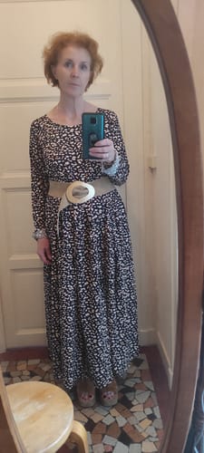 Customer photo review of Robe Louisa - viscose léo marine
