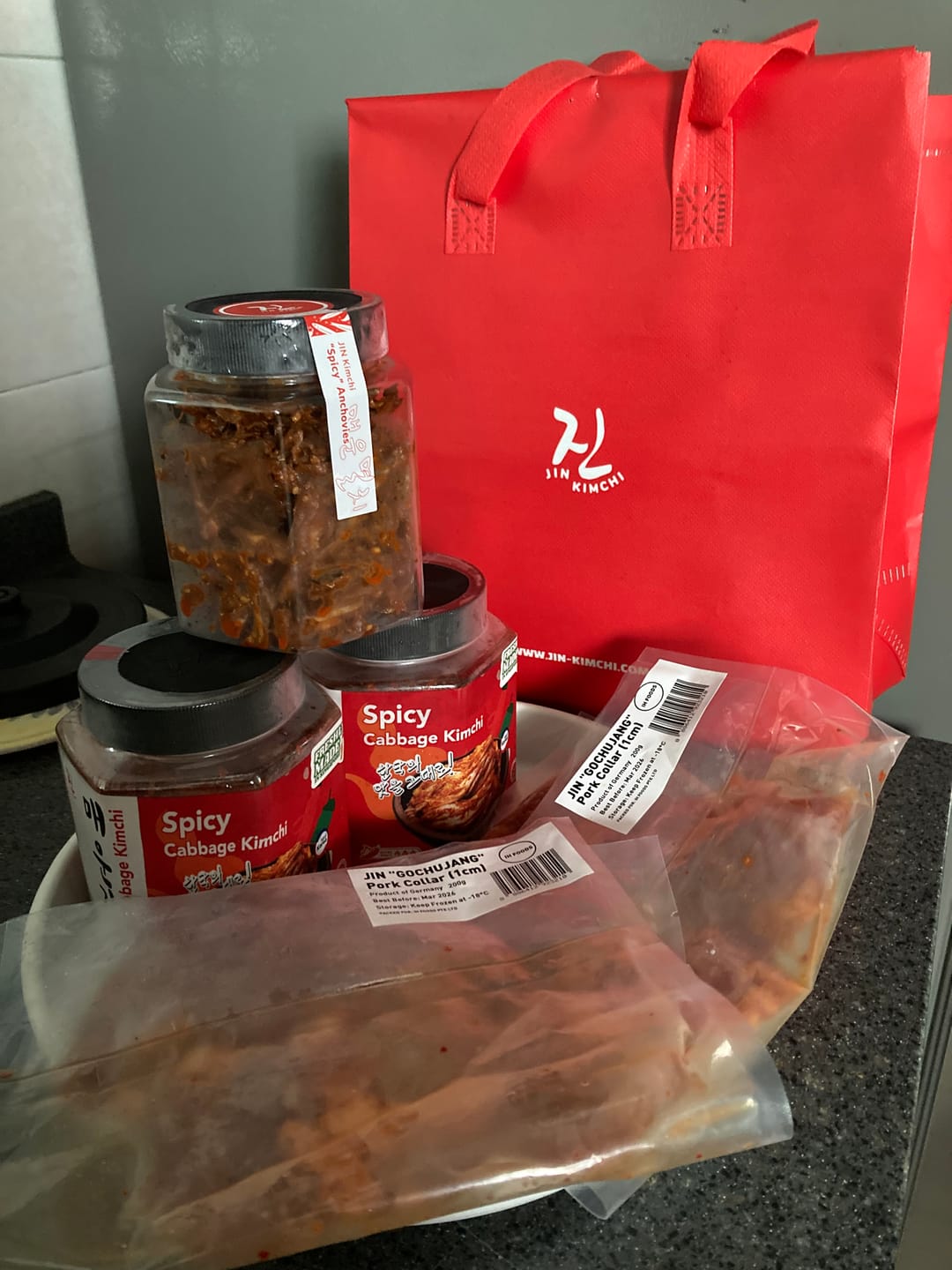 Customer photo review of JIN Gochujang Marinated | 1cm Pork Collar 목살 - 200g