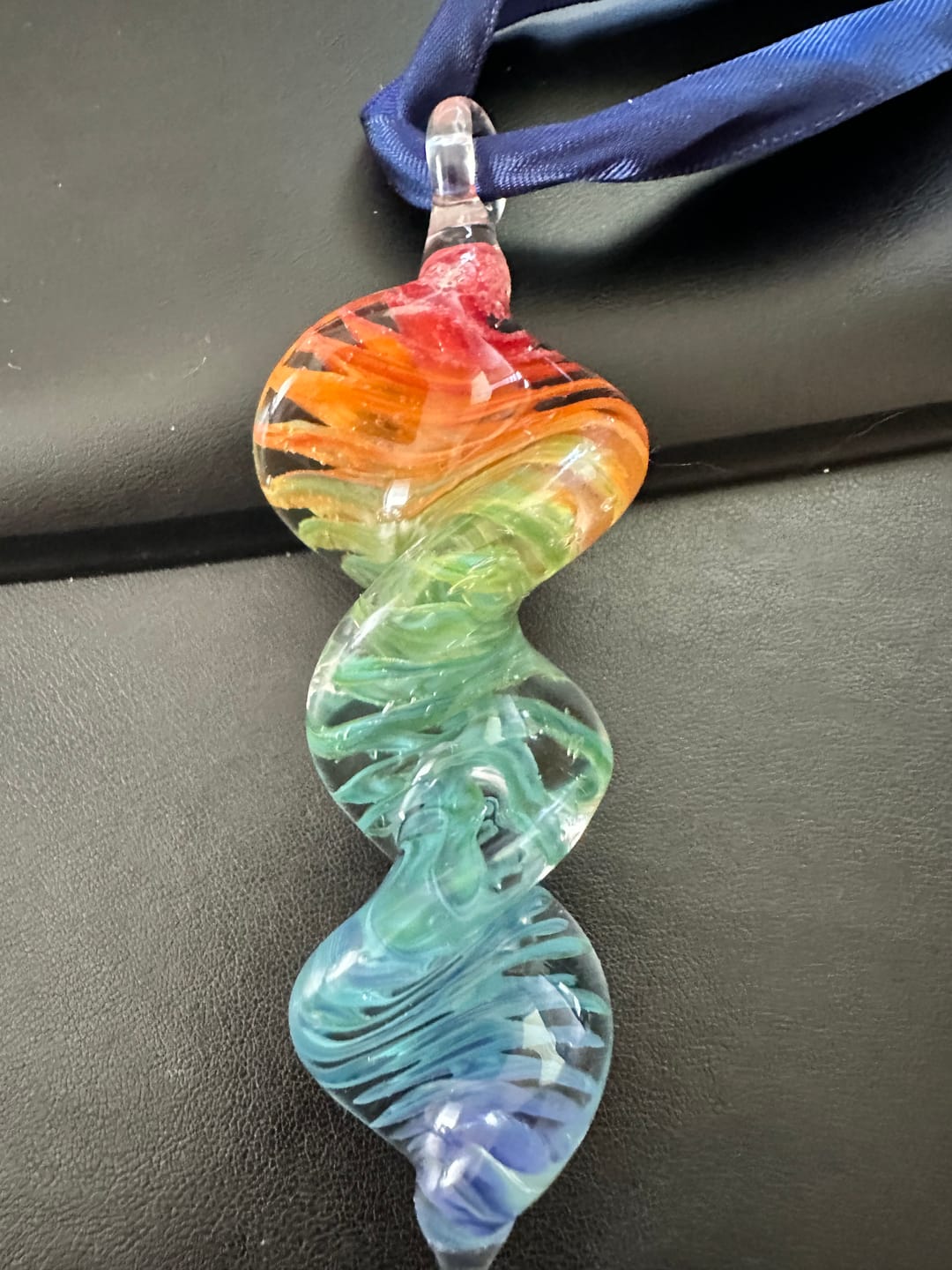 Customer photo review of Rainbow Bridge Spinner with Cremation Ash