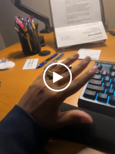 Customer video review of Rectangle Matte Signet Ring