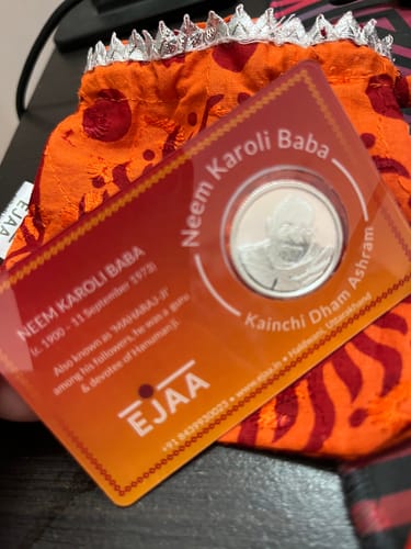 Customer photo review of Pure Silver Coins- Special Edition- Neem Karoli Baba