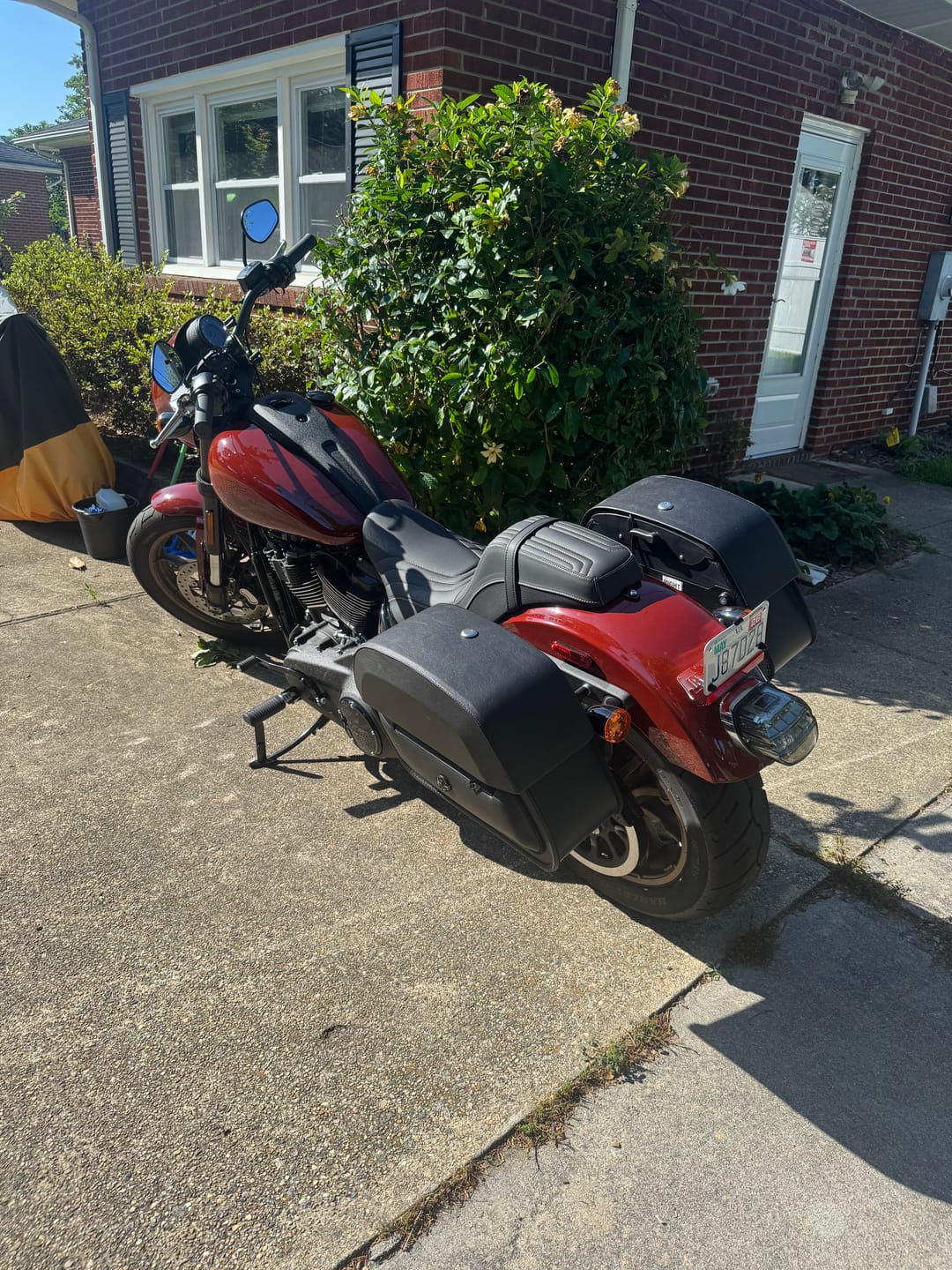 Customer photo review of 28L - Pantheon Medium Quick Mount Motorcycle Saddlebags For Harley Softail Low Rider S FXLRS