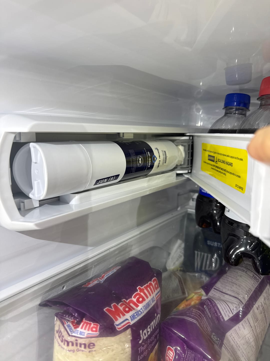 Customer photo review of Glacier Fresh Compatible with GE Refrigerator Water Filter RPWFE, RPWF  (with CHIP)