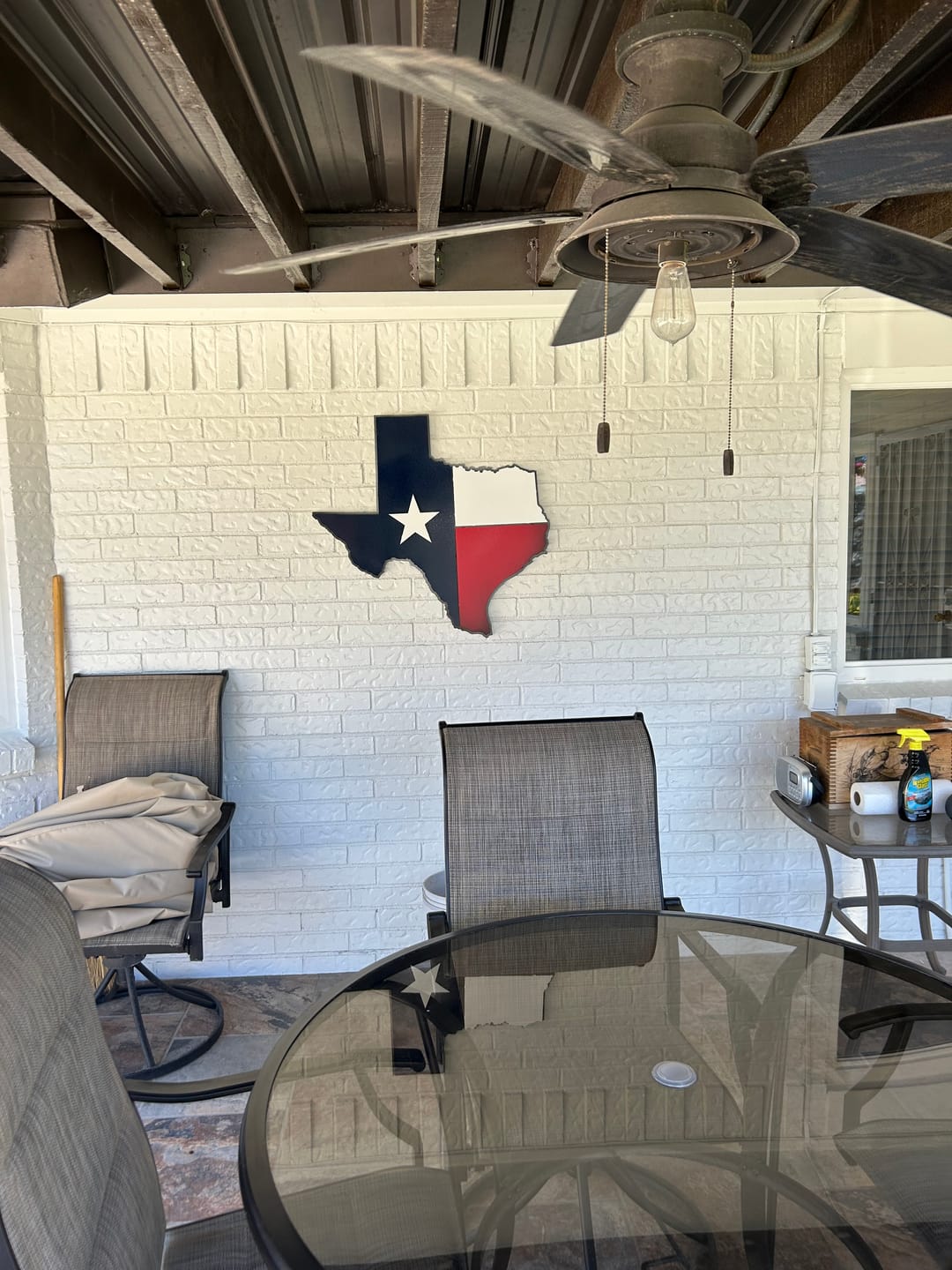 Customer photo review of Lone Star State of Texas Flag 3D Vintage Metal Wall Art