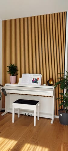 Customer photo review of Akustikpaneele Rustikale Eiche - 300 cm x 60 cm