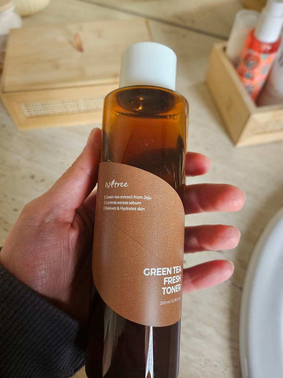 Customer photo review of Atsvaidzinošs zaļās tējas toneris bez spirta 80% IsNtree Green Tea Fresh Toner