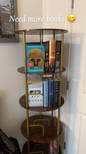 Customer photo review of Flycity 3-5 Tier Rotating Bookshelf With 360° Spinning Display