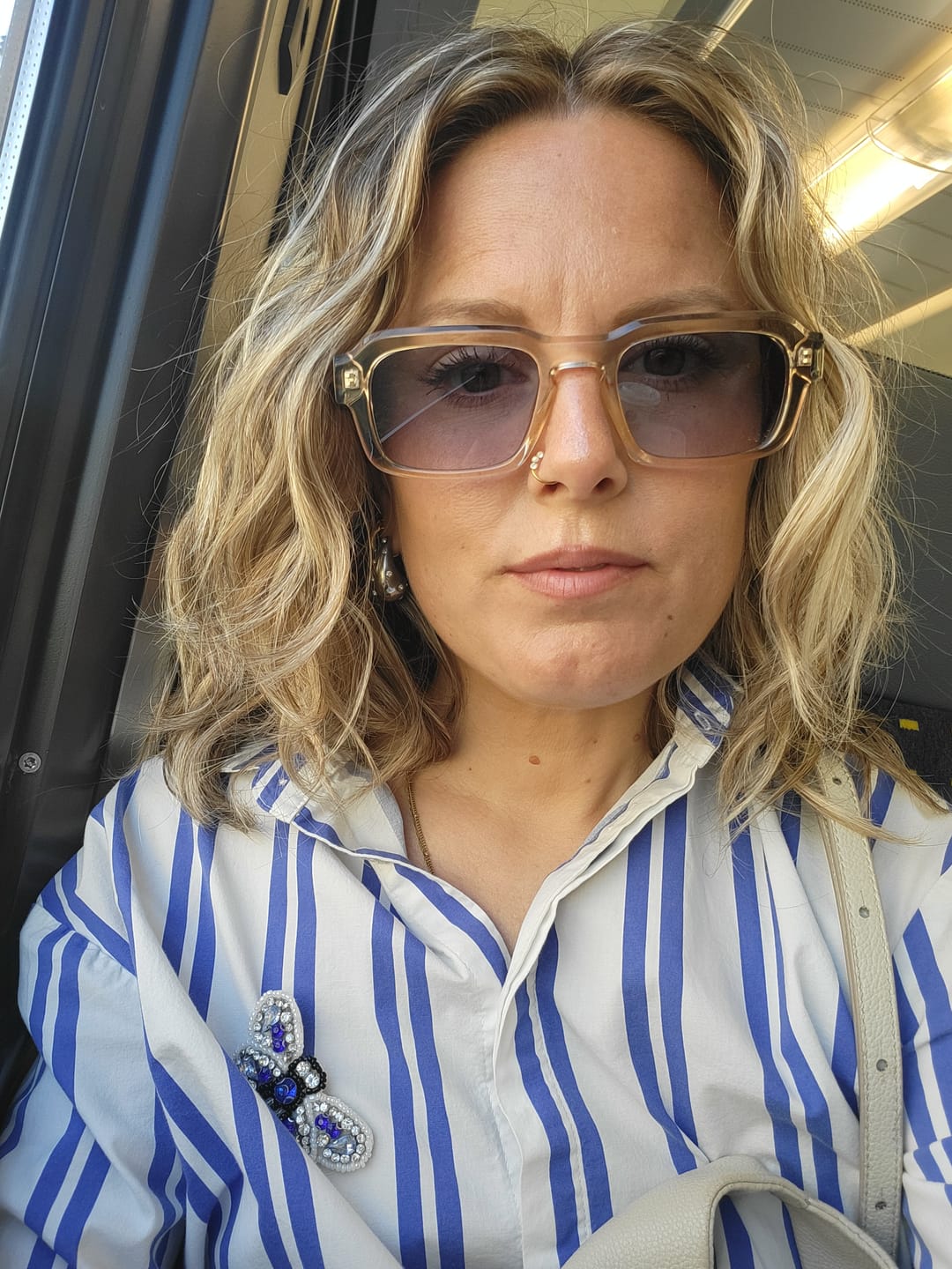 Customer photo review of Lunettes vintage recyclées rectangulaire écaille de tortue
